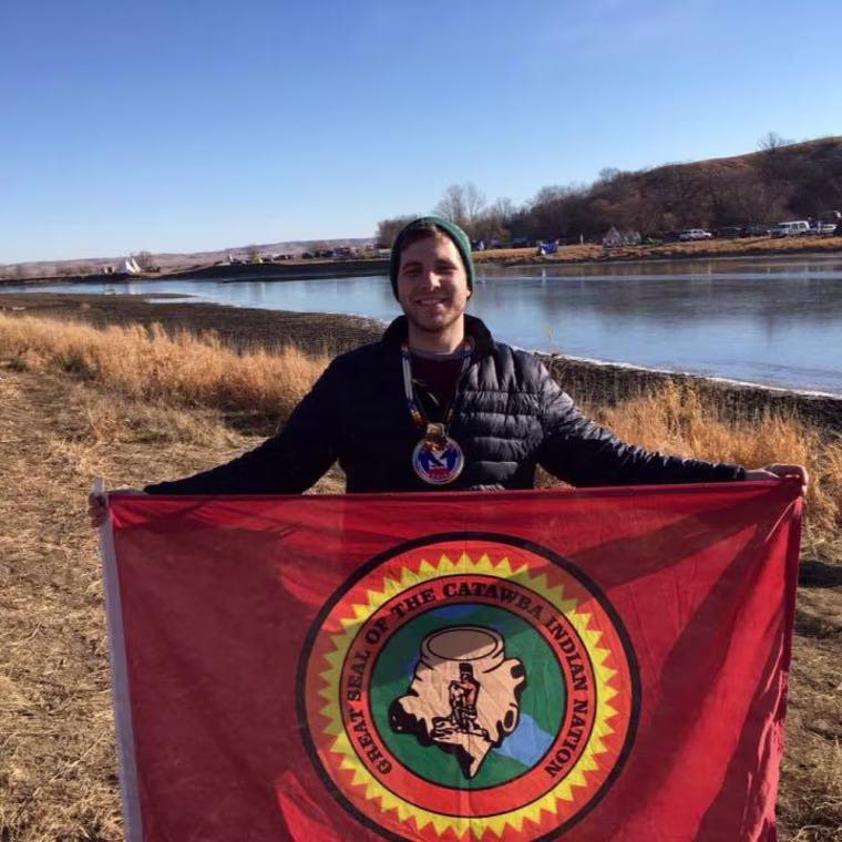 DeLesslin "Roo" George-Warren at Standing Rock