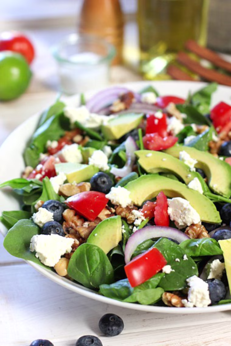 Image: Spinach Power Salad with Honey Lime Vinaigrette