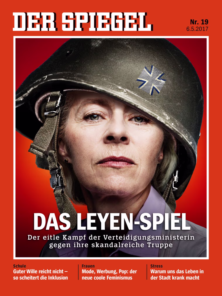 Image: Defense Minister Urseula von der Leyen on the cover of German magazine