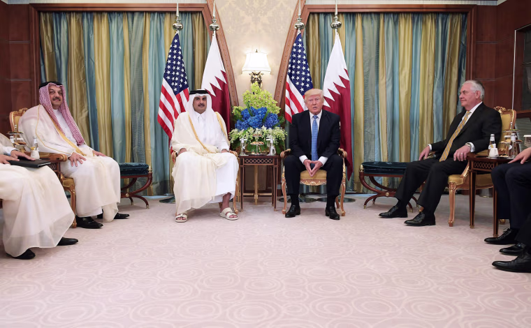 Image: Trump and Qatar's Emir Sheikh Tamim Bin Hamad Al-Thani