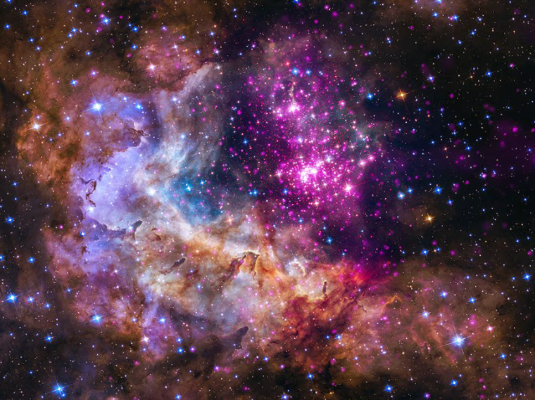 Image: Six objects ranging in location from about 20,000 to nearly 3 billion light years away.