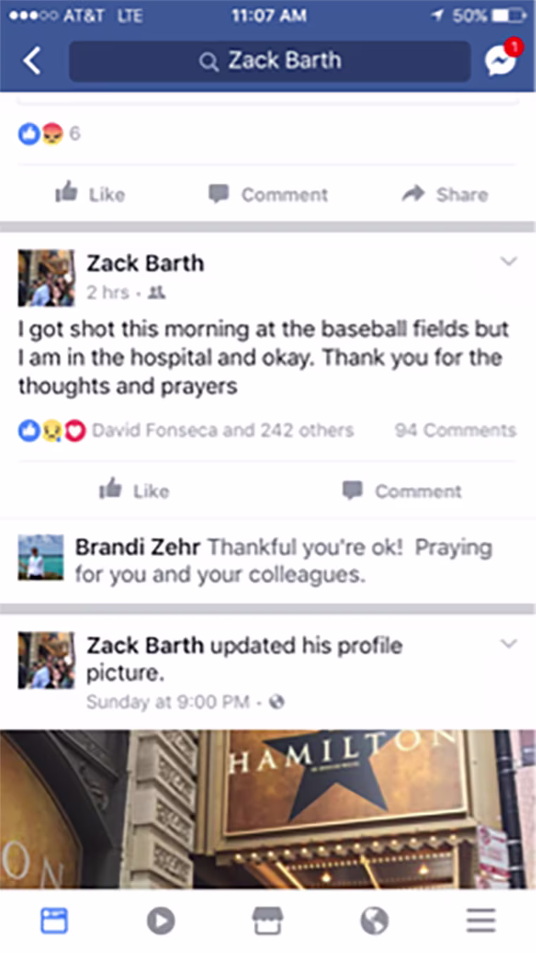 Image: Zach Barth Facebook status