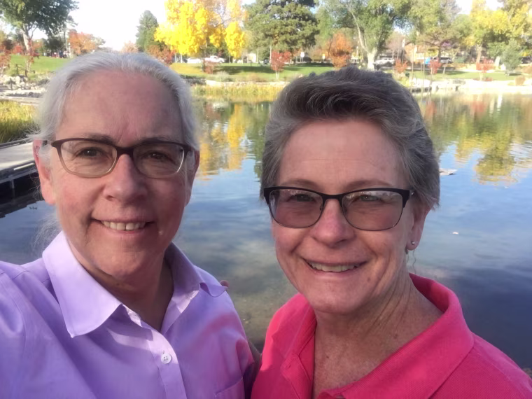 Gail Stratton (left) and her wife, Pat Miller