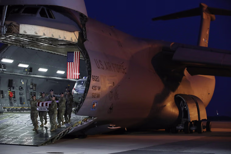 Image: Dignified Transfer Held For Three U.S. Soldiers Killed In Afghanistan
