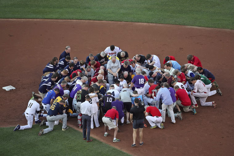 Image: *** BESTPIX *** BESTPIX Lawmakers Play In Congressional Baseball Game One Day After Shooting Incident *** BESTPIX ***