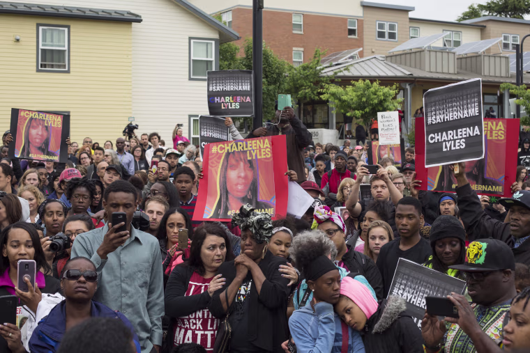 Protestors Rally After Police Shooting Death Of Pregnant Woman In Seattle
