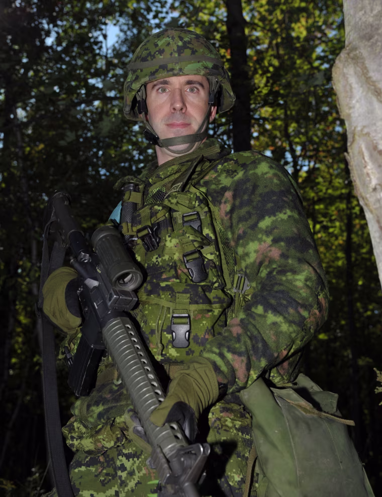 Kris Lehnhardt in camouflage