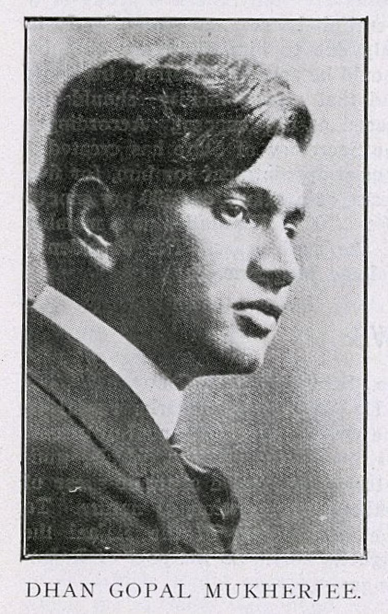 Image: Portrait of Dhan Gopal Mukerji printed in April 1916 issue of The Hindusthanee Student.