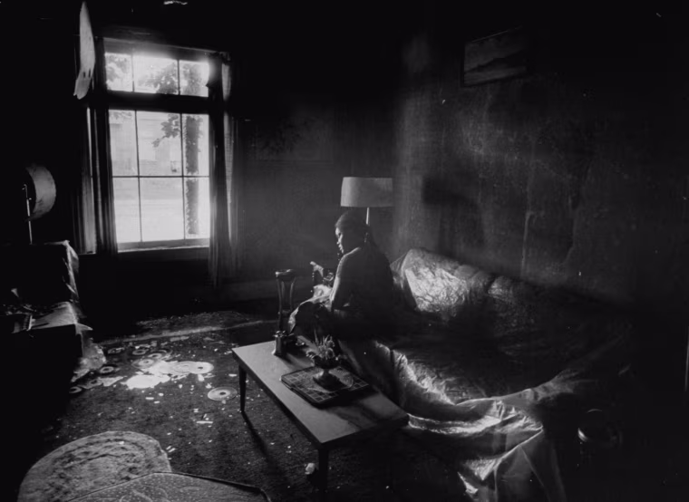 Aftermath of Detroit race riots.