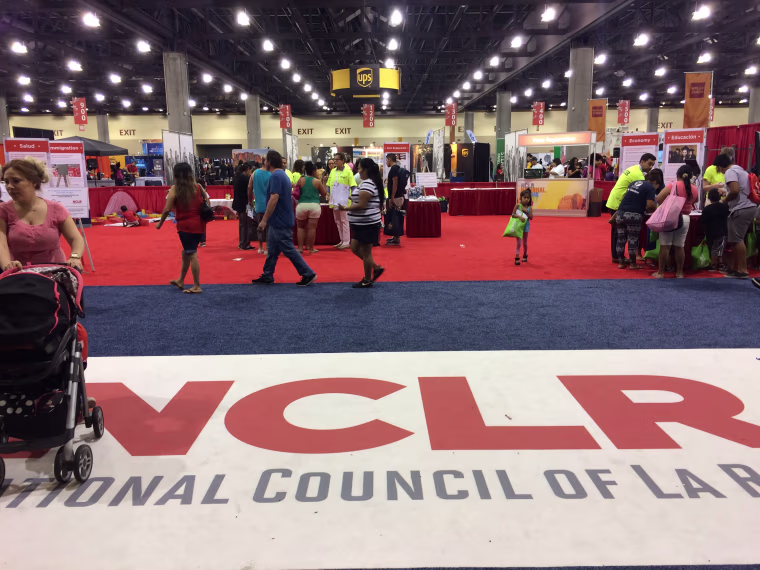 NCLR has changed its name to UnidosUS. This photo is from its final national conference in July 2017 with its former name and logo.