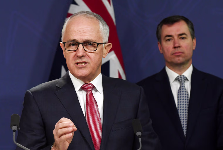 Image: Australian Prime Minister Malcolm Turnbull's terror raid presser