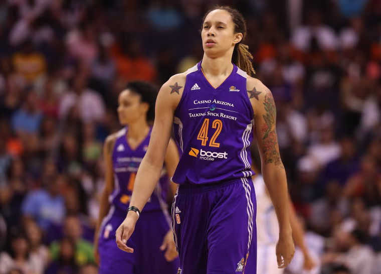 Image: FILE: WNBA Suspend Griner and Johnson Seven Games After Domestic Violence Arrest WNBA All-Star Game 2014