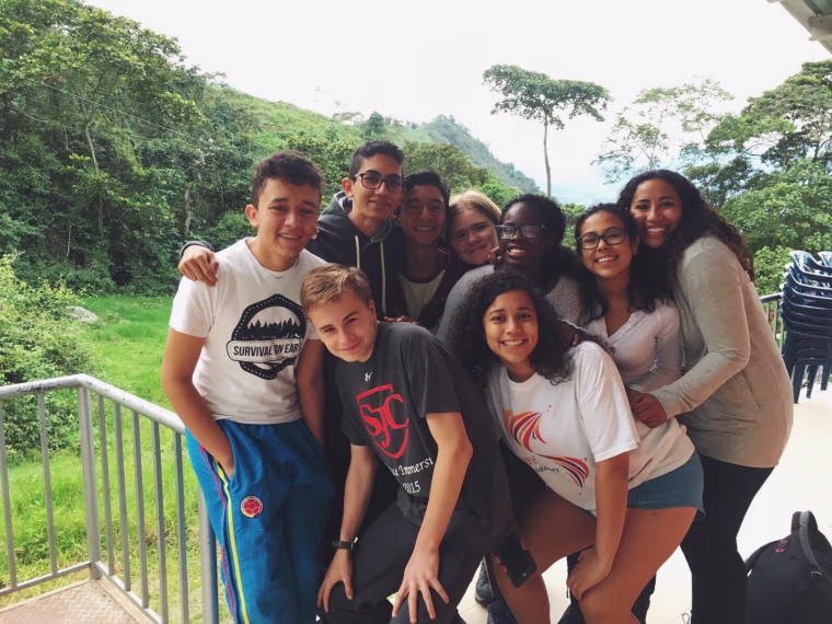Participants in the Partners of the Americas Youth Ambassadors Program in Bogotá, Colombia, July 2017.