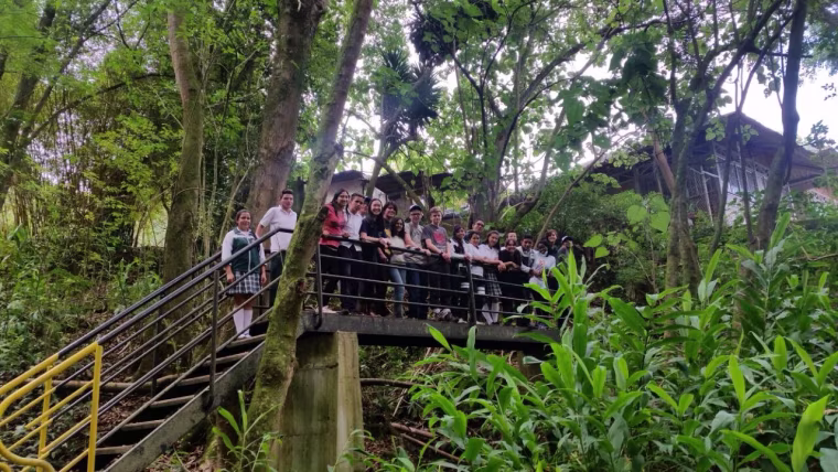 Partners of the Americas Youth Ambassadors at a school in the mountains outside Bogotá, Colombia. July 2017.