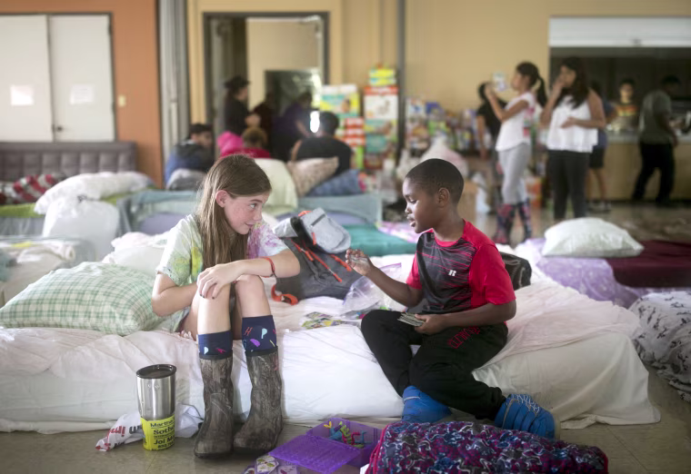 Image: Evacuee Centers in Houston