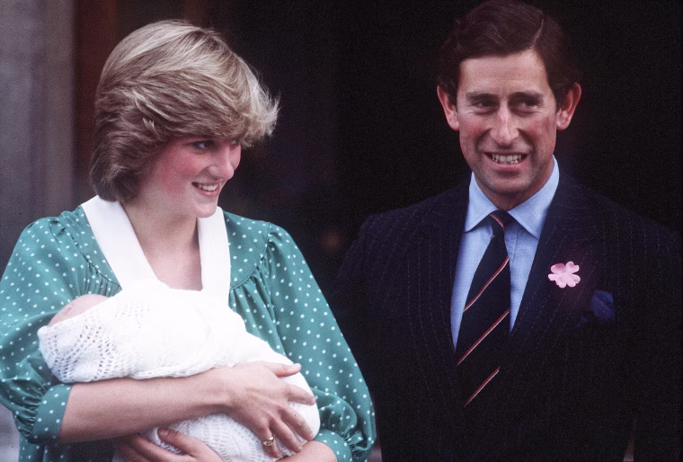 Image: Princess Diana Departs From St Mary's Hospital With Prince William