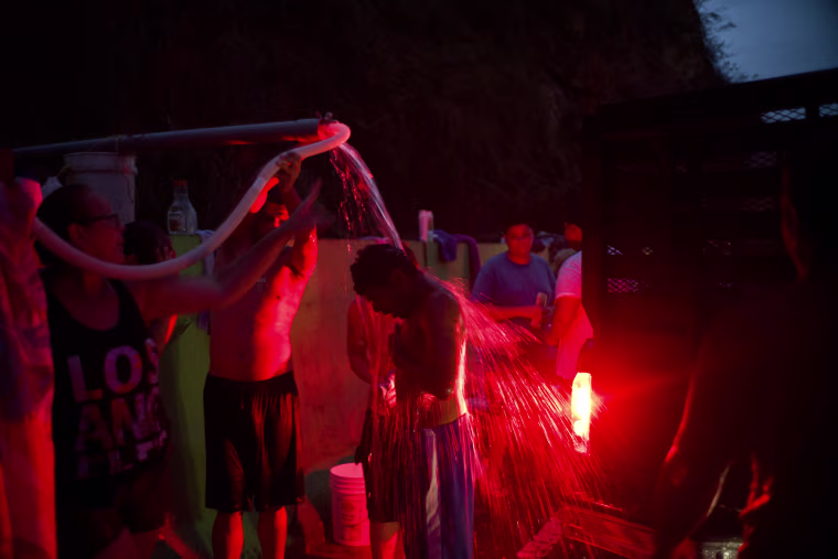 Image: Puerto Rico left in the dark at night without electricity