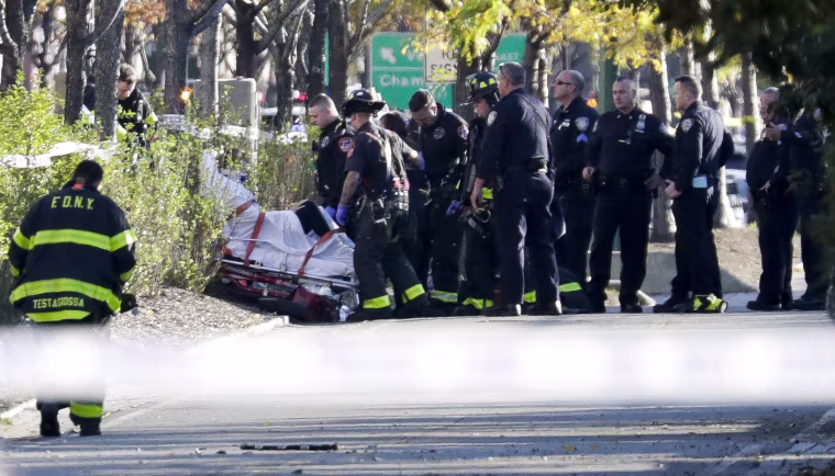 Image: Multiple deaths as man drives truck down bike path