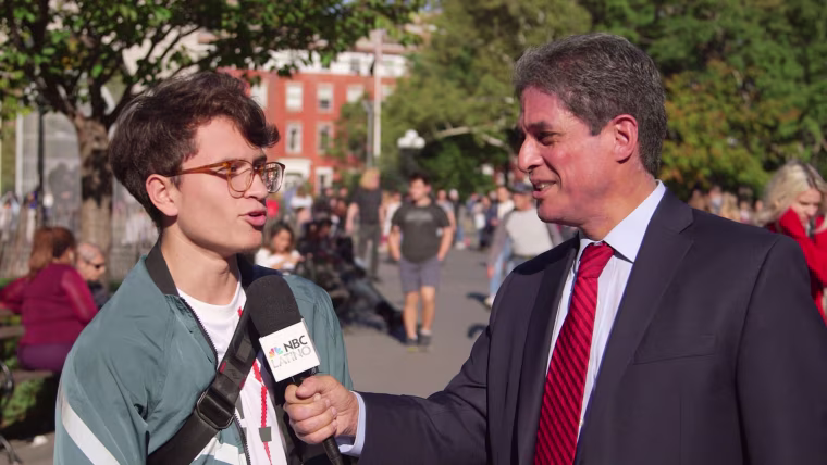 NBC Latino's Raul Reyes interviews people near NYU about the term "Latinx."