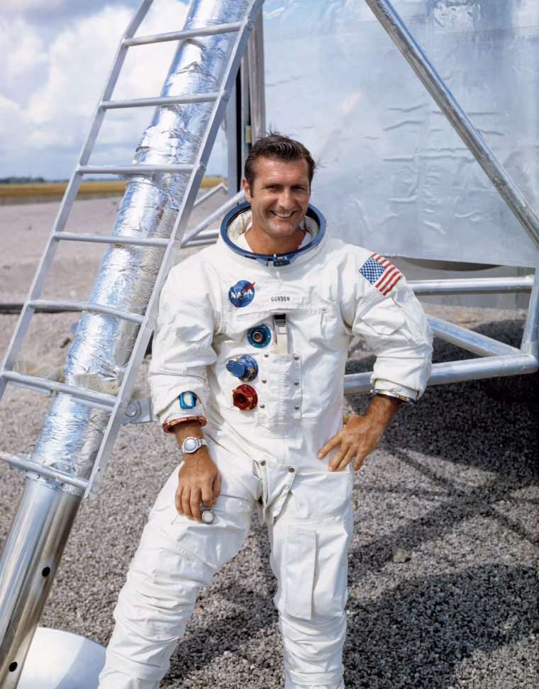 Image: Former NASA astronaut Richard Gordon, command module pilot on Apollo 12, the second lunar landing mission