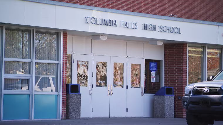 Columbia Falls High School in Columbia Falls, Montana, one of the hacked schools.