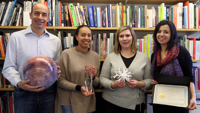 Image: Left to right: Team members George Lordos, Alpha Arsano, Caitlin Mueller, and Valentina Sumini.