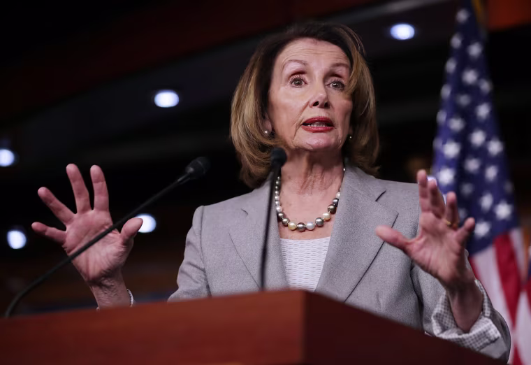 Image: House Minority Leader Nancy Pelosi holds her weekly news conference