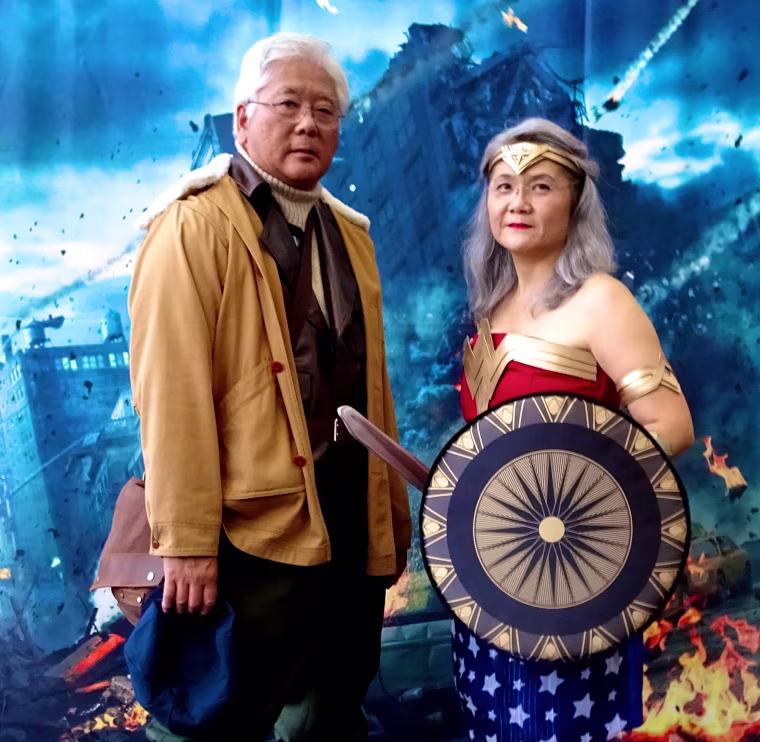 The "Cosplay Parents," Steven and Millie Tani, at Long Beach Comic Con