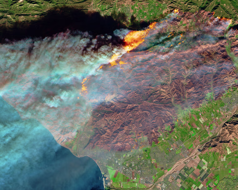 Image: NASA California fires
