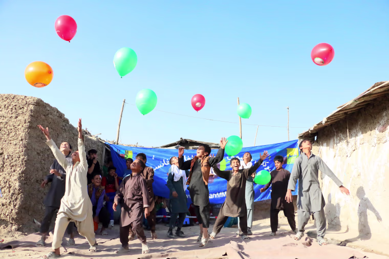 Children flock to the circus the moment they see youngsters their own age pull out their juggling pins.