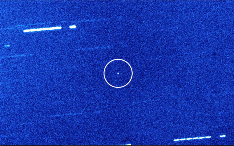 This view of the interstellar object 'Oumuamua was captured by the 4.2-meter William Herschel Telescope in La Palma in Spain's Canary Islands.