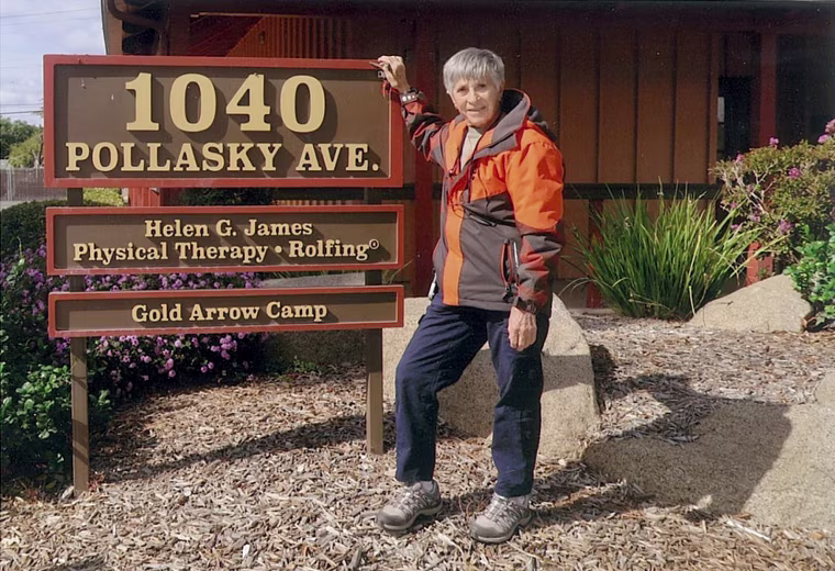 Image: Helen James at the Helen G. James Physical Therapy facility in Clovis, California.