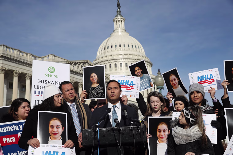 Image: Rep. Joaquin Castro speaks during a press conference on immigration reform.