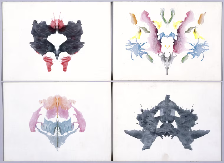 Image: Four Rorschach inkblot tests, 1921.