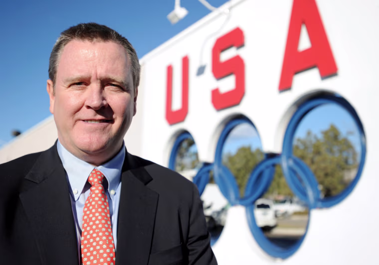 Image: Scott Blackmun, the new chief executive for the USOC, appears at the United States Olympic Training Center in Colorado Springs