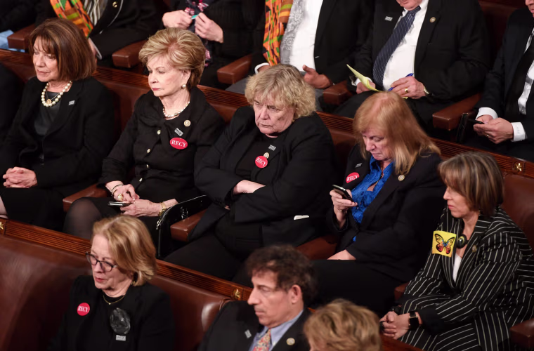 Image: Members of Congress attend the State of the Union