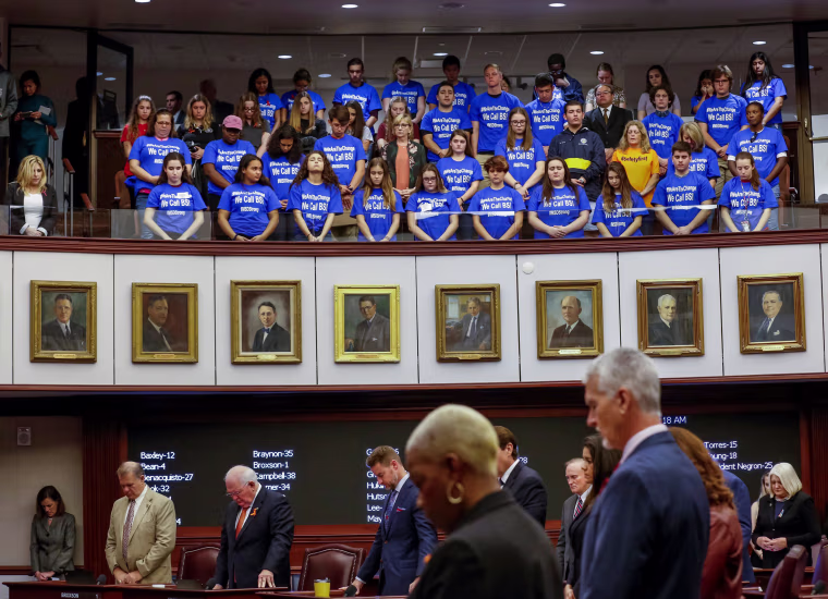 Image: Students from Marjory Stoneman Douglas High School meet with Florida state legislators in Tallahassee