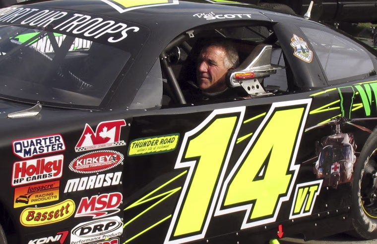 Image: Phil Scott in his stock car
