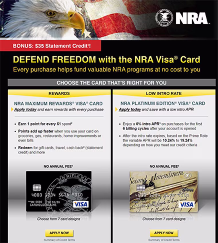 NRA Visa card