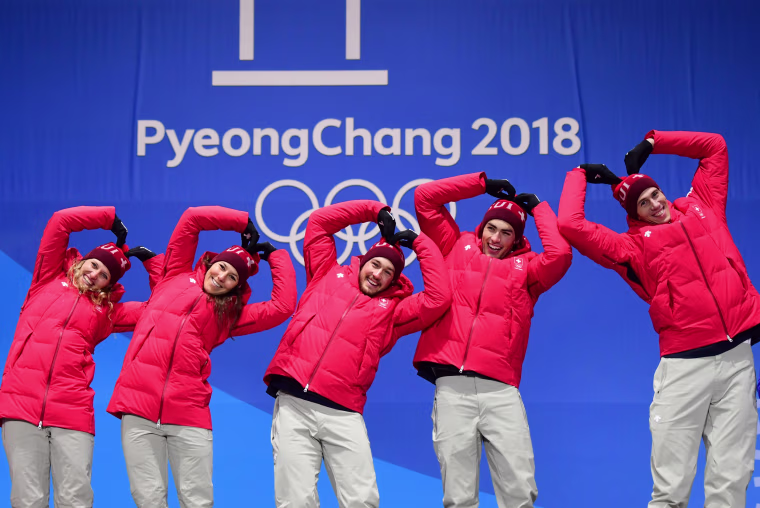 Image: TOPSHOT-ALPINE SKIING-OLY-2018-PYEONGCHANG-MEDALS