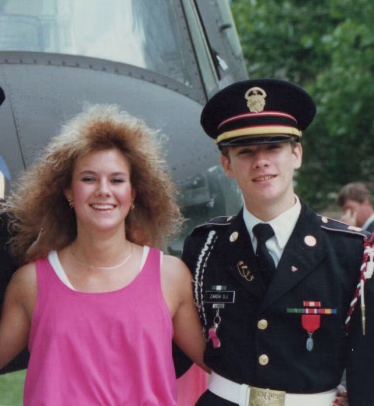 Zarda pictured with his late sister, Gara Zarda while attending Wentworth Military Academy.