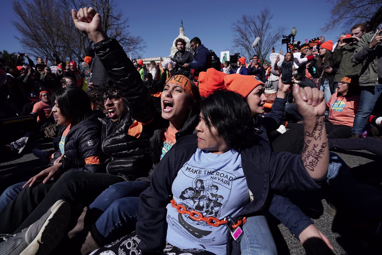 Image: Immigration activists protest in Washington
