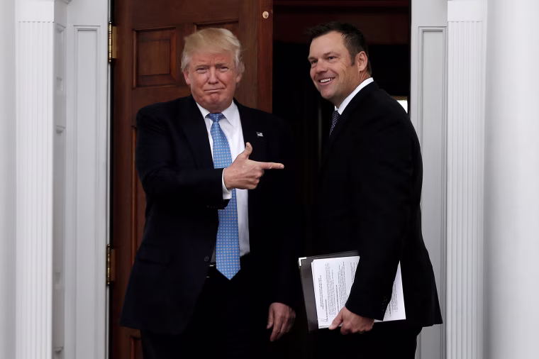 Image: Donald Trump and Kris Kobach