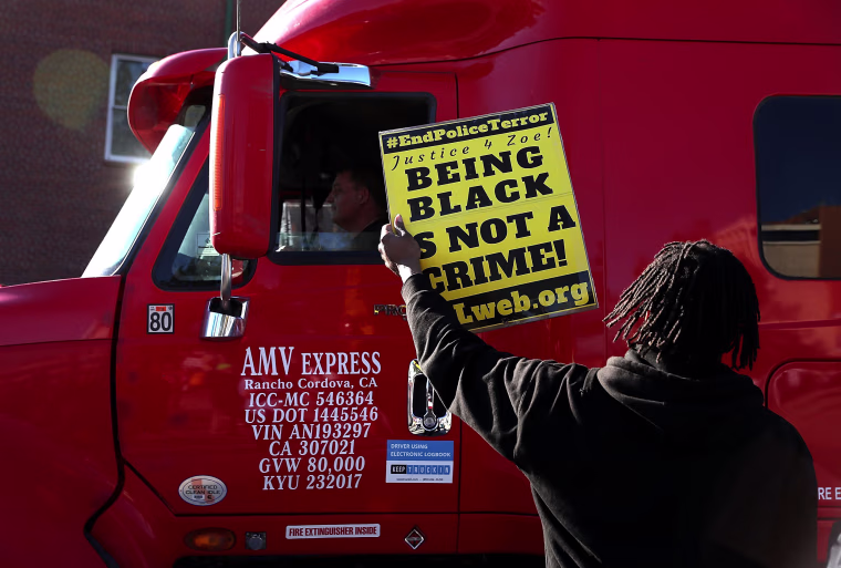 Image: Demonstrators Protest Against Recent Sacramento Police Shooting Of Unarmed Black Man
