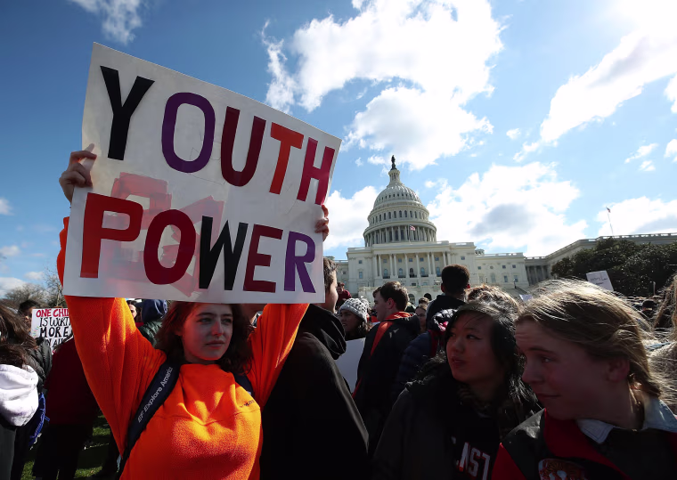Image: Democratic Lawmakers And Students Hold Rally At Capitol Urging GOP To Allow Vote On Gun Violence Prevention Legislation