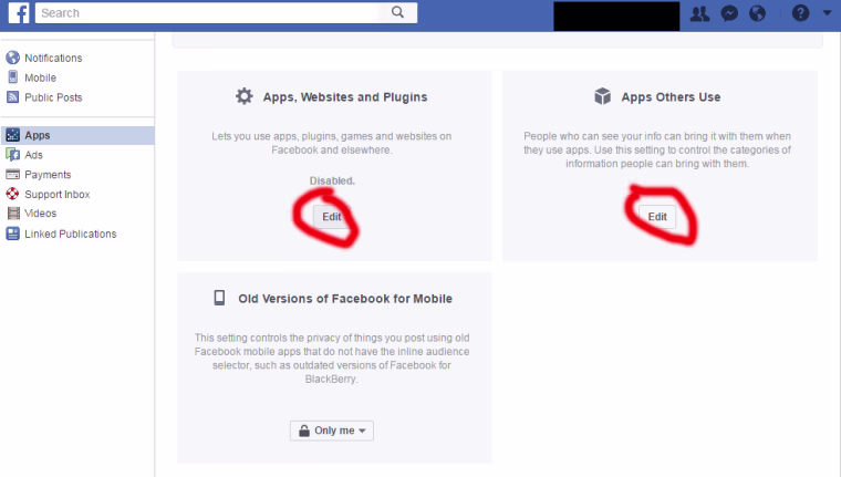 Click "Settings" then "Apps" on the left and you'll see this screen to manage your data settings.
