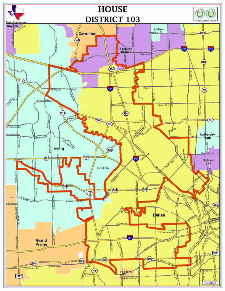 This Texas House district is one of nine state legislative districts and two congressional districts that have been at the center of the state's redistricting battle which the U.S. Supreme Court was to take up on April 24, 2018.