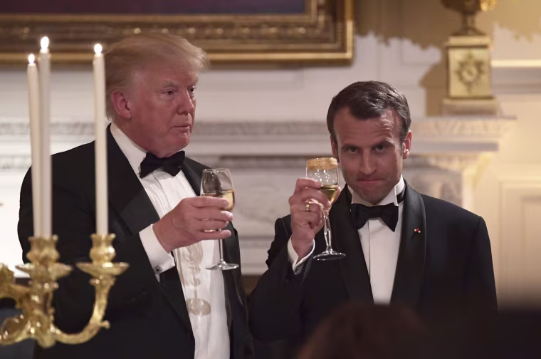 Image: Donald Trump, Emmanuel Macron