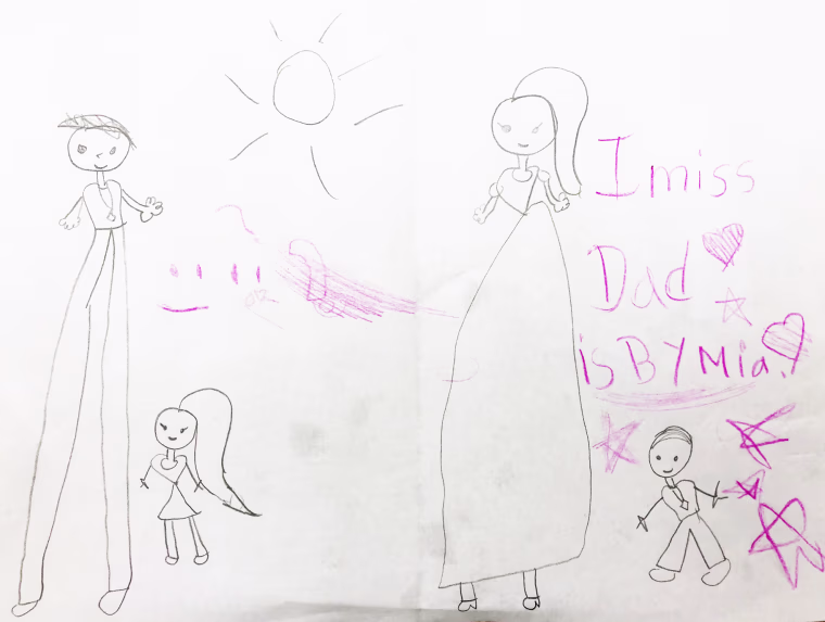 Image: A drawing by Mia, Xiu Qing You 's oldest child