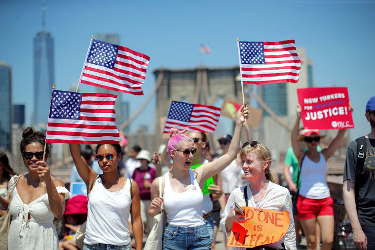 Image: US-POLITICS-IMMIGRATION-PROTEST-MIGRANTS
